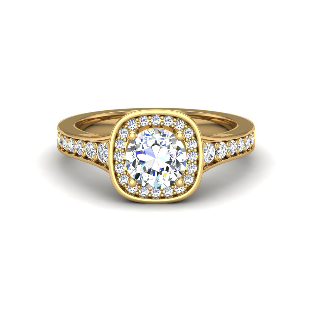 Amira Halo Engagement Ring